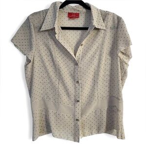 Oscar de la Renta Polka Dot Top